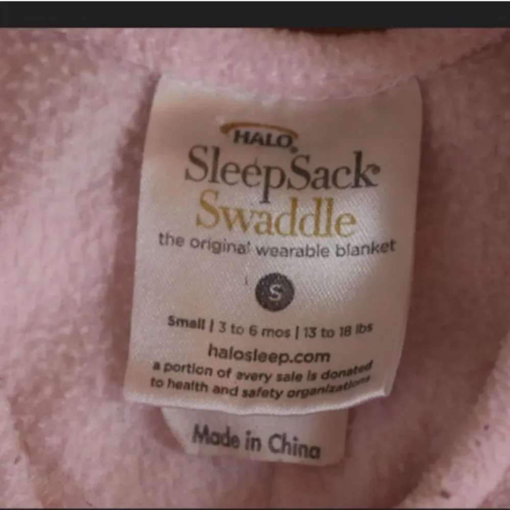 Original Wearable Blanket Sleep Sack Swaddle Small 3-6M Pink